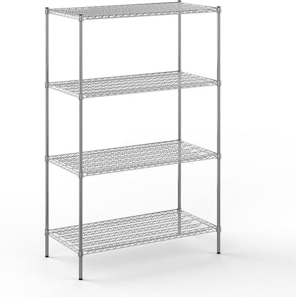 24" Deep x 48" Wide x 74" Height Wire Shelving Kit | 4-Tier | NSF Commercial Storage Rack Unit