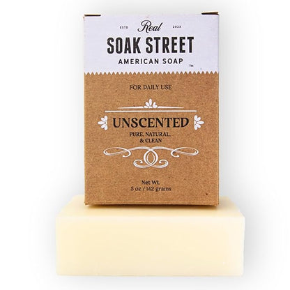 Real American Soap (Variety Bundle, 3 Pack) – Natural Bar Soap Made with Grass-Fed Tallow, Conditioning Lard, & Pure Coconut Oil – Unscented, Charcoal & Tea Tree Oil, & Lavender Goat Milk