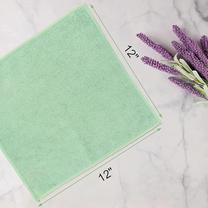 Washcloths Bulk 100 Pack Face Towels (12" x 12"), Highly Soft Wash Cloths and Hand Towels, Fast Drying Multi-Purpose Microfiber Cleansing Cloths for Bathroom, Hotel, Spa, and Salon-Multicolor