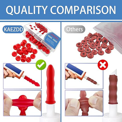 10 Pcs Caulk Tube Sealer Caps, Caulking Gun Tip Caps, Caulking Tool Accessory, Caulk Sealer Saver for Open Caulking Tube Sealing and Preserving, with Storage Box for Easy Storage