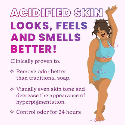 Lume Acidified Body Wash - 24 Hour Odor Control - Removes Odor Better than Soap - Moisturizing Formula - Formulated Without SLS or Parabens - OB/GYN Developed - 8.5 ounce (Lavender Sage)