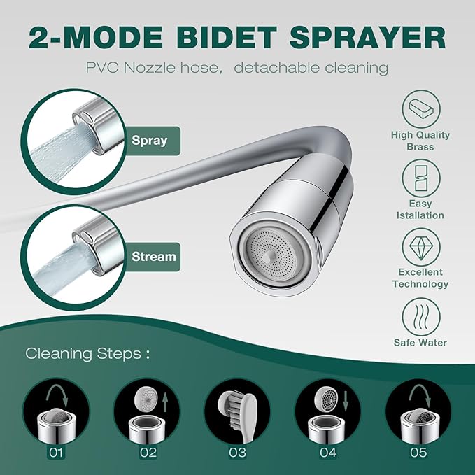 Sink Spray Hose 69 Inches,Faucet Sprayer Hose,Sink Hose Attachment for Portable Hand Held Shower Head Sprayer,Shampoo Sprayer Hose for Bathing Baby,Pets,Washing Hair,Rinsing Vegetables