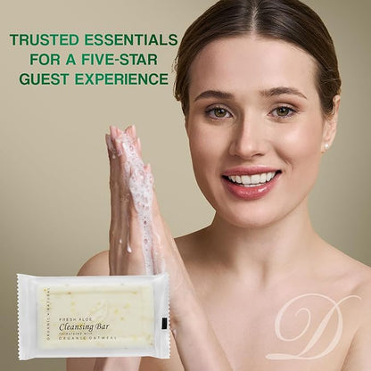 1-Shoppe All-in-Kit Diversified Hospitality Organic Oatmeal Cleansing Bar Soap, Travel Size Hotel Amenities, 1.25 oz (Case of 100)
