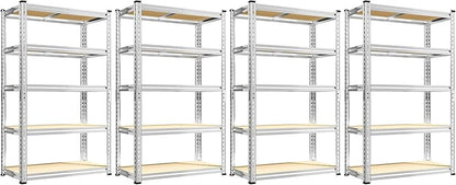 REIBII Storage Shelves 2020LBS Garage Shelving Heavy Duty Metal Shelving Adjustable 5 Tier Pantry Shelves for Garage Pantry Closet Kitchen Basement 28" W x 12" D x 59.8" H, 4 Pack