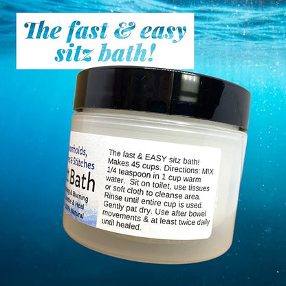 Urban ReLeaf Butt Bath ! Hemorrhoids, Fissures & Stitches. Helps itching & Burning. Clean, Soothe & Calm. The Easy Sitz Bath! Fast Relief! Gentle Sea Salt Soak. Gentle, Effective, 100% Natural