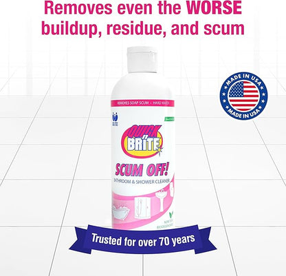 Quick 'n Brite Scum Off Shower Cleaner - No Scrub, No Harsh Chemical Daily Shower Cleaner, Multi-Surface All-Purpose Cleaner 64 Oz (Packaging May Vary)