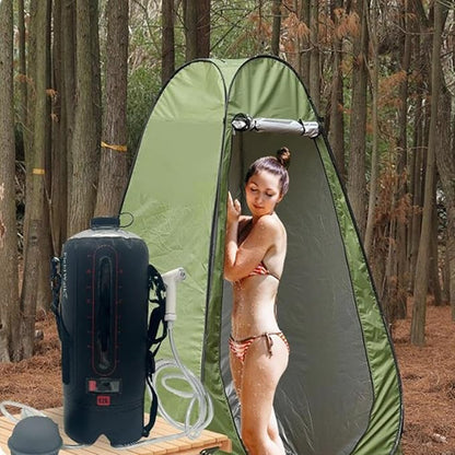 Portable Solar Shower 12 L – Waterproof Shower Bag with Removable Hose and Interchangeable Knob | Ideal for Walking, Swimming, Travel, Camping