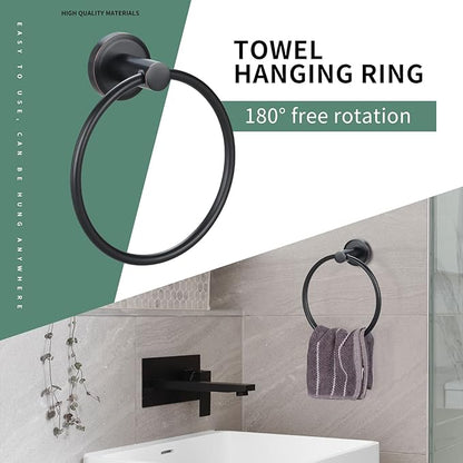 Oil Rubbed Bronze Bathroom Hardware Set 4 Piece Towel bar Adjustable Expandable Towel Rack Stainless Steel Towel Rail Wall Mounted Towel Holder Set