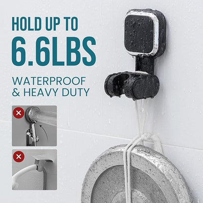 TAILI Suction Cup Shower Head Holder Handheld Showerhead Bracket Adjustable Shower Holder, Removable Handheld Showerhead & Wall Mounted Suction Bracket