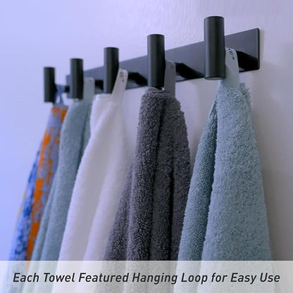 SEMAXE Towel 100% Cotton Towel for Bathroom, Bath Towel, Hand Towel, Washcloth,Yellow & Grey,12-Piece