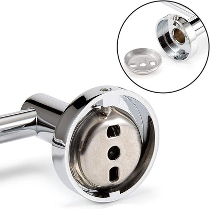 JiePai Adjustable 18 to 30 Inch Shower Towel Bar for Bathroom, Expandable SUS304 Stainless Steel Bath Towel Holder, Wall Mount with Screws Towel Bar Rod Hotel Style (Screw-in, Chrome)