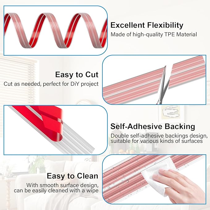 20FT Flexible Wall Corner Protector Moulding Trim, Peel and Stick Inside & Outside Wall Corner Guards Edge Protector,Self Adhesive Molding Trim Strip for Edge Ceiling