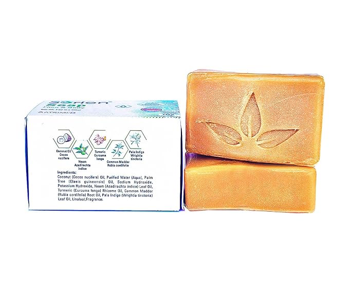 Sorion Soap for Face and Body - Bar Soap to Smooth and Comfort Dry, Itchy, Flaky Skin with Coconut Oil, Turmeric, Pala Indigo Essential Oils Soap Bar
