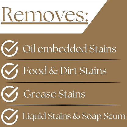 Natural Stone Grout Cleaner, Safe for Marble, Travertine, Limestone, Tile Spray on Grout Cleaner with Brush (32 oz.)