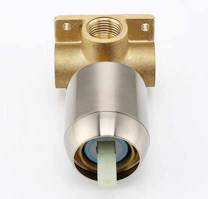sumerain Shower Faucet Brushed Nickel,Single Handle Solid Brass Rough-in Valve with Shower Arm and Showerhead