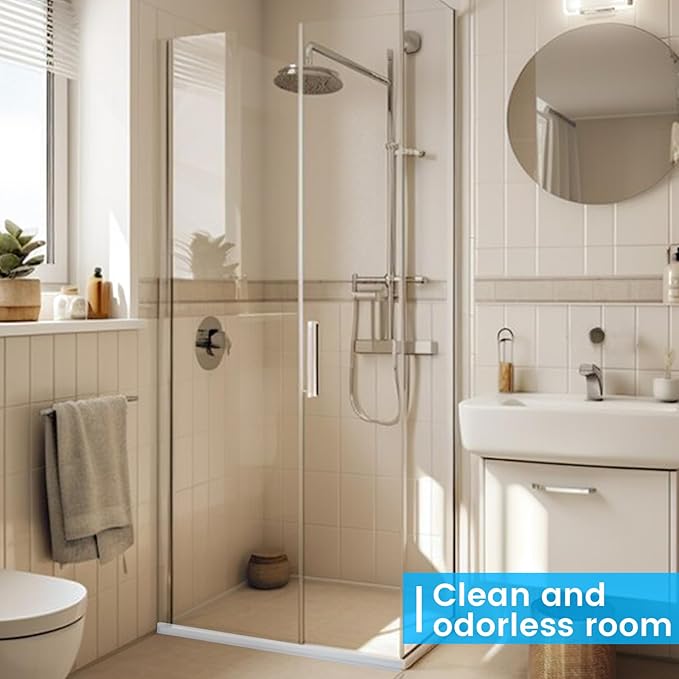 POZIA Clear Frameless Glass Shower Door Bottom Seal | Shower Door Sweep for Leak-Proof, Quick Installation to Create Reliable Water Barrier (2PACK-1/4in-22mm Gap)