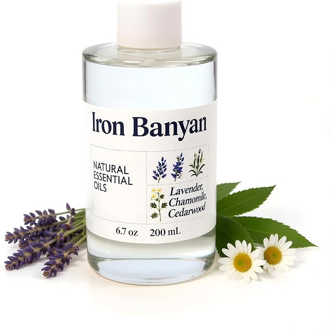 Lavender Chamomile Cedarwood Essential Oil Blend - 6.7 fl oz (200ml) for Aromatherapy, Diffuser, Sleep Aid & Stress Relief, Natural Relaxing Scent