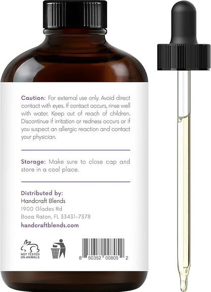 Handcraft Blends Lavender Essential Oil – Huge 4 Fl Oz – 100% Pure and Natural – Premium Grade Essential Oil for Diffuser and Aromatherapy, Skin, Massage, Candle and Soap Making Fragrance