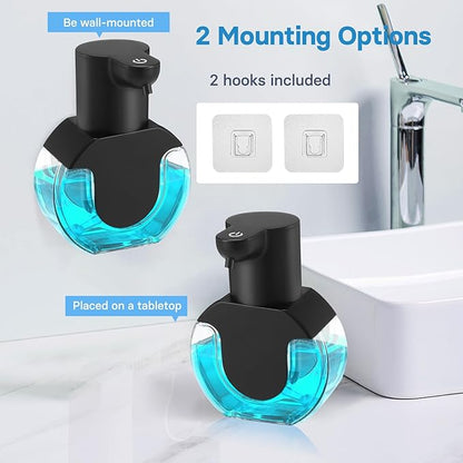 2 Pack Automatic Soap Dispenser Touchless,14.2oz/420ML Auto Liquid Soap Dispenser,Rechargeabled Wall Mounted Smart Pump for Bathroom Kitchen