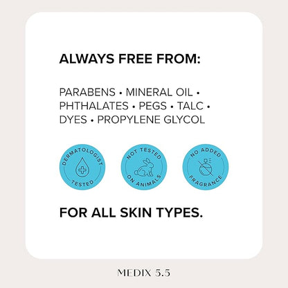 MEDIX Fragrance Free Niacinamide Face Moisturizer + Shea Butter Cream For Face & Body Lotion | Anti Aging Skin Care Firming Cream For Wrinkles, Dark Spots, Large Pores, 15 Fl Oz