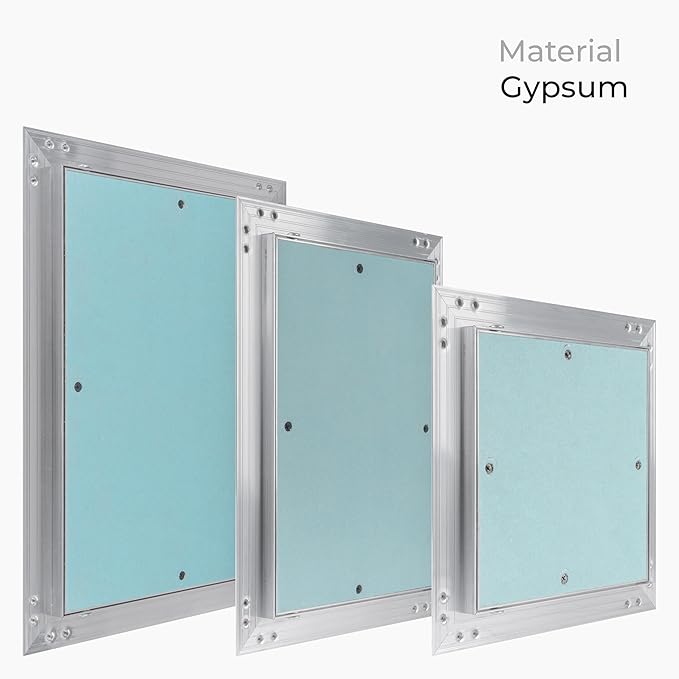 10" x 10" Drywall Access Panel – Waterproof Aluminum Frame Gypsum Hatch – Wall & Ceiling Inspection Door – Easy Install Removable Cover for Plumbing, Electrical, Utility & Ventilation Access