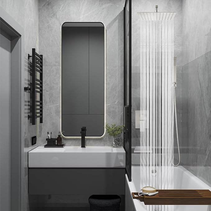 Midanya Rain Shower System with Tub Spout,Tub Shower Faucet Set with rainfall Shower Head and Handheld Spray,Wall Mount Tub Shower Combo Rough-in Valve Included,10 Inch Brushed Nickel