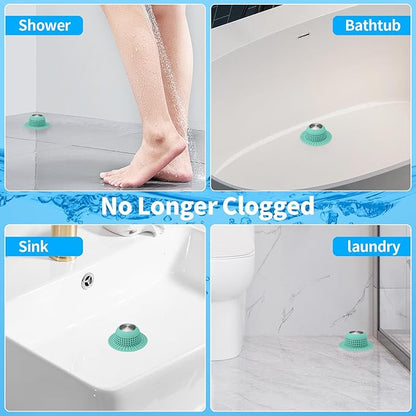 Shower Drain Hair Catcher Bathtub Drain Cover Shower Protector for Pop-Up & Regular Drains