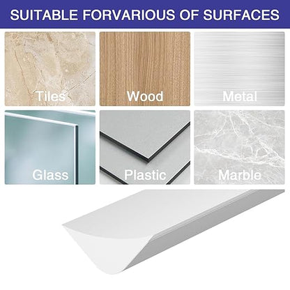 Flexible Molding Trim, Flexible Bendable Adhesive Caulking Strip, Molded Trim, Peel and Stick Home Decorative Edge for Bathroom, Kitchen, Floor, Wall (White, 0.83in x 0.24in x 3.3ft)