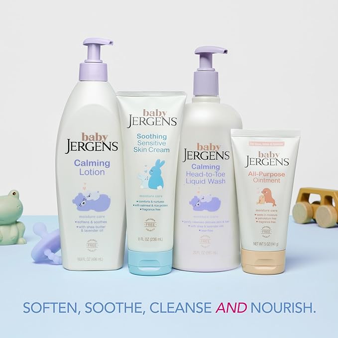 Jergens Baby Calming Head to Toe Liquid Baby Wash, Body Wash and Shampoo, Tear Free, 20 Fl Oz