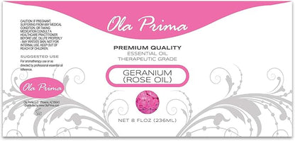 Ola Prima Oils 8oz - Rose Geranium Essential Oil - 8 Fluid Ounces
