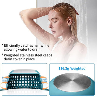 Shower Drain Hair Catcher Bathtub Drain Cover Shower Protector for Pop-Up & Regular Drains
