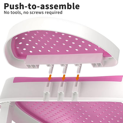 Baby Bathtub Support for Babies 0-6 Months, Foldable Portable Infant Bathtub, Ergonomic Mesh Baby Bath Tub, Pink