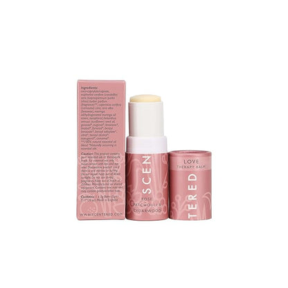 Scentered Aromatherapy Balm Stick - Love - Rose Essential Oils Rub On for Emotional Regulation & Balance - Rose, Cedarwood, Ylang Ylang - Self-Care Stocking Stuffers for Women