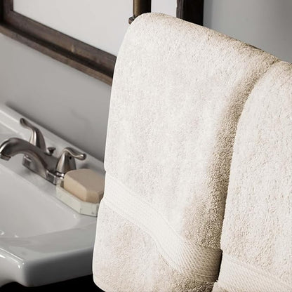 Superior Egyptian Cotton Pile 10 Piece Towel Set, Includes 2 Bath, 4 Hand, 4 Face Towels/Washcloths, Ultra Soft Luxury Towels, Thick Plush Essentials, Guest Bath, Spa, Hotel Bathroom, Cream