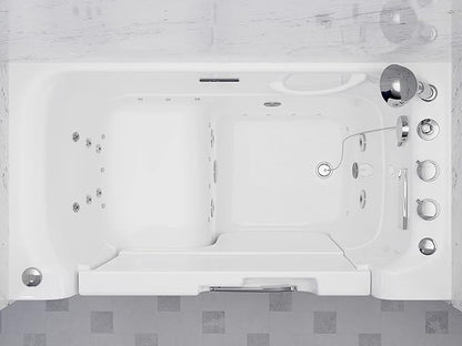 ANZZI Walk In Tub for Seniors 29"x53" Right Drain ADA Wheelchair Accessible - 30 Therapeutic Jets, Quick Fill Faucet, Aromatherapy, Chromatherapy - Compact Design | 2953WCRWD