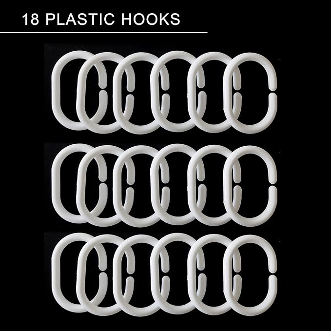 EurCross Heavy Duty Extra Wide Shower Curtain Liner 108 x 72 inch with 3D Pebble Design, Thick 11G EVA Heavyweight Clear Shower Liner Curtains for Bathroom with 3 Strong Magnet
