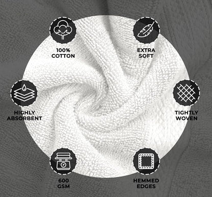 Avalon Towels Luxury Washcloths (Value Pack of 12) – Premium Cotton, Soft & Absorbent Wash Cloths for Body and Face, Hotel and Spa Quality Wash Clothes, Quick Dry and Machine Washable (White)