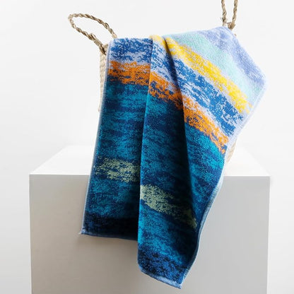 SEMAXE 12 Pack Hand Towels for Bathroom, 100% Cotton Towels with Hanging Loops, Soft & Absorbent, Hand Towel Set for Gym, Shower, Hotel, Spa and Kitchen, Colorful Towel - The Starry Night Collection