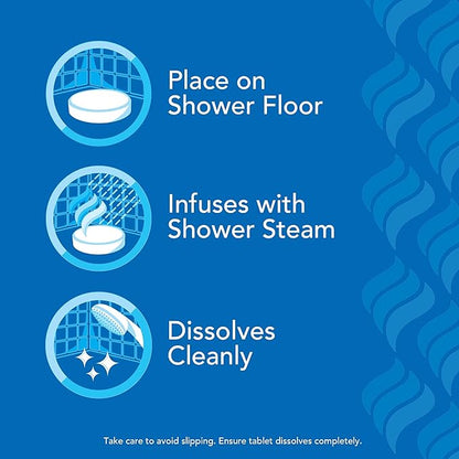 Vicks, VapoShower Plus, Shower Steamers, Eucalyptus Shower Steamer & Menthol Scent, Clean Dissolving Vapor Shower Tablets, Aromatherapy Shower Steamer & Shower Bombs, 12 count