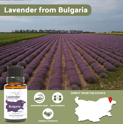 Lavender Oil - Bulgarian Essential Oils - Lavender Diffuser - Pure Therapeutic Grade (22lbs)