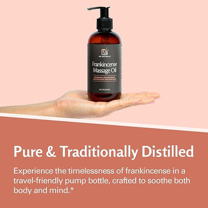 Frankincense Essential Massage Oil for Scars, Stretch Marks & Fine Lines, Firming, Hydrating, Smoothing & Calming Formula with Collagen, Stem Cells, Lavender & Grapefruit, 8 fl oz, by M3 Naturals