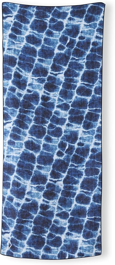 Nomadix Original Towel - Perfect for Beach, Pool, Travel, Camping, Yoga - Made with Recycled Materials - Super Absorbent - Sand Resistant- Aqua Blue - 72.5x30