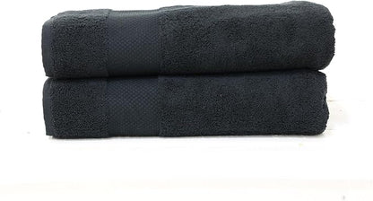 Hencely Bath Sheet Set of 2 - (35x64 Inches) - Luxury Extra Large Oversized Towels, 100% Cotton - Quick Dry, Highly Absorbent, Super Soft - Ideal for Spa, Hotel, Bathroom - (Bath Sheets 2 Pack, Black)