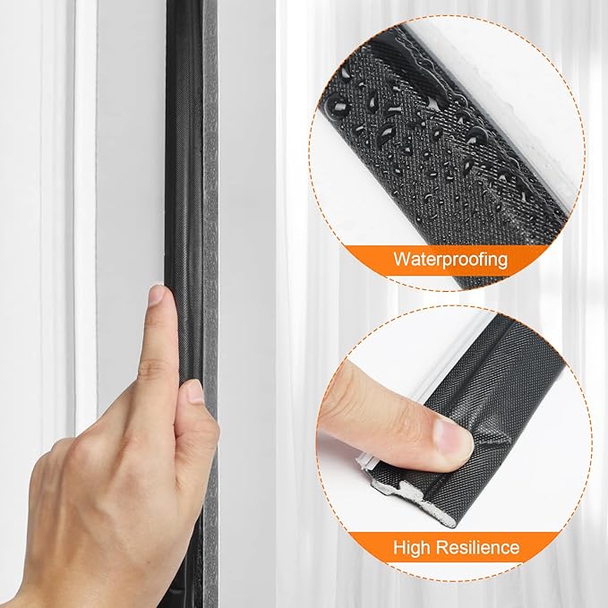 Storystore Door Weather Stripping 59 FT, Foam Kerf Weather Stripping Door Seal for Doors and Windows Insulation with Slot Card Frame