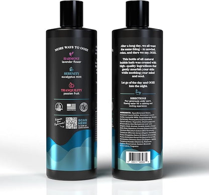OOZE Eucalyptus Mint Bubble Bath (473ml) - Bubble Bath for Women Relaxing, Clean, Crisp & Refreshing - Self-Care & Wellness - Zero Parabens, Cruelty-Free, Made in The USA