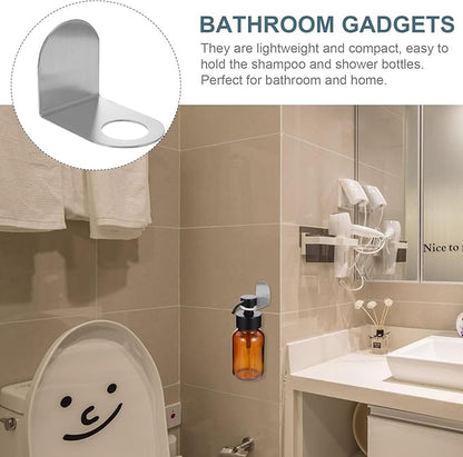 ABOOFAN Wall-Mounted Bathroom Storage Rack with Shampoo Bottle Holder Hook Self-Adhesive Shower Gel Bottle Rack for Space Saving and Organized Bathroom