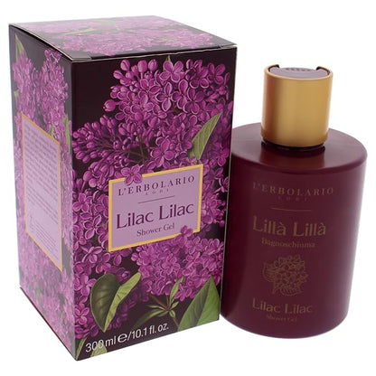 L'Erbolario Lilac Lilac Shower Gel - Body Wash Gently Caresses and Cleanses Your Skin - Perfumed and Relaxing Body Foam - Scented Shower Gel - Refreshing and Invigorating Bath Gel - 10.1 oz