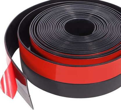 TORRAMI Silicone Door Sweep Draft Stopper 2 inch Width 20 Feet Length,Seal Insulation for Door Under Bottom, Gap, Side, Glass Shower Door, Sliding Door,Black
