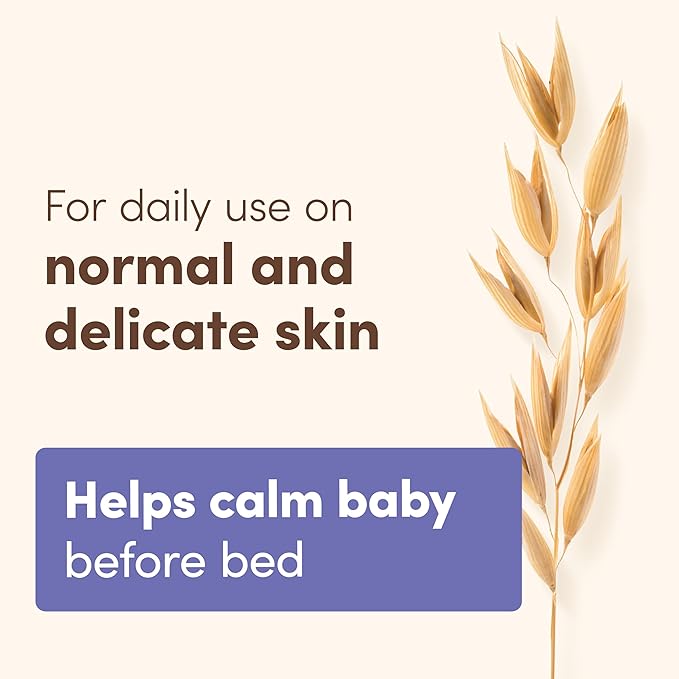 Aveeno Baby Calming Comfort Bath & Body Lotion Set, Nighttime Baby Skin Care Products with Nourishing Oatmeal Plus Relaxing Lavender & Vanilla Scents, Paraben- & Phthalate -Free, 2 Items