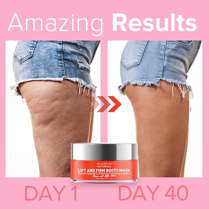Enaskin Naturals Anti-Cellulite Cream: Firming Solution for Booty, Legs & Belly - Skin Tightening & Lifting Body Mask for Toning, Lift & Firm Moisturizing Bum Bum Care